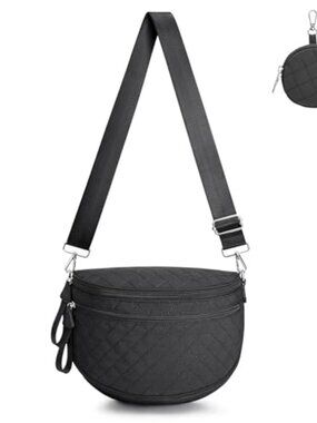 Nylon Fanny Pack Crossbody Bag for Women, Adjustable Belt Waist Bag with